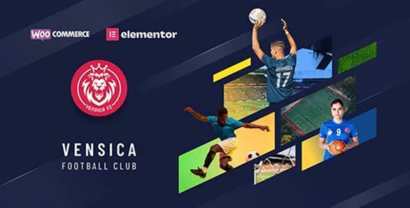 Vensica Football Club Manager Elementor Theme