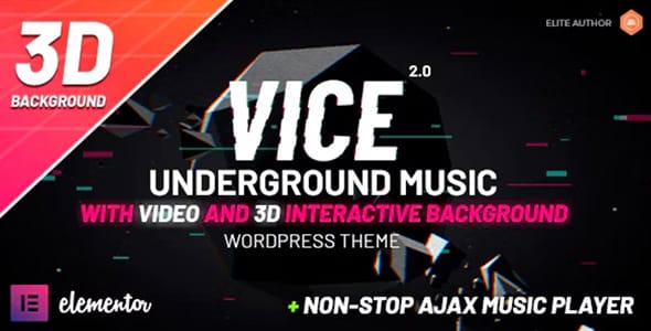 Vice Underground Music Elementor WordPress Theme