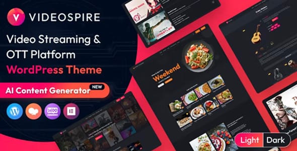 Videospire Video Blog Vlog Streaming and OTT Platform WordPress Theme