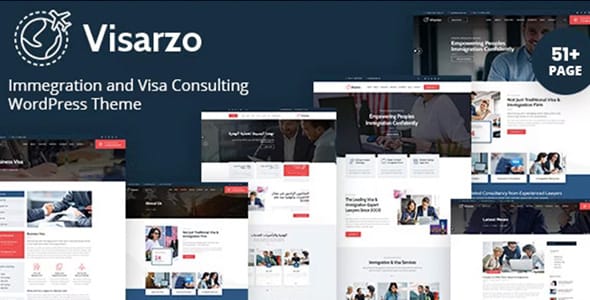 Visarzo Immigration and Visa Consulting WordPress Theme