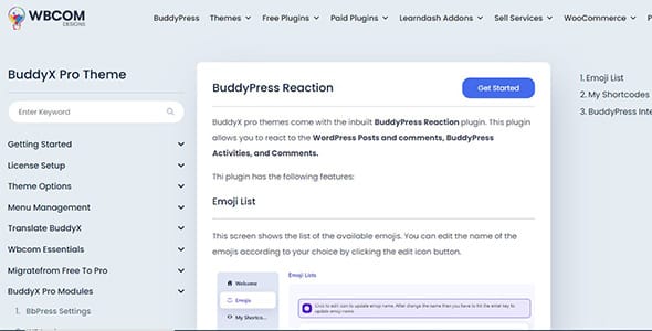 Wbcom Designs BuddyPress Reactions for WordPress