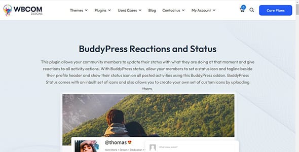 Wbcom Designs BuddyPress Status for WordPress