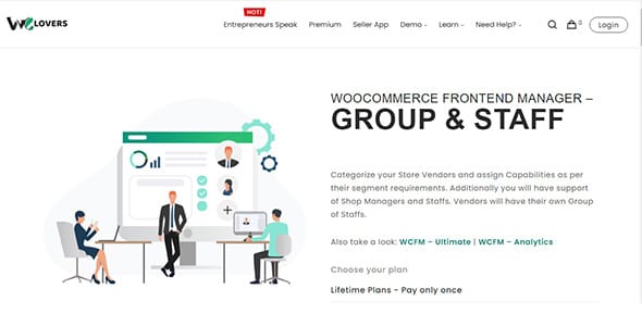 WCFM Frontend Manager Groups and Staffs for WooCommerce