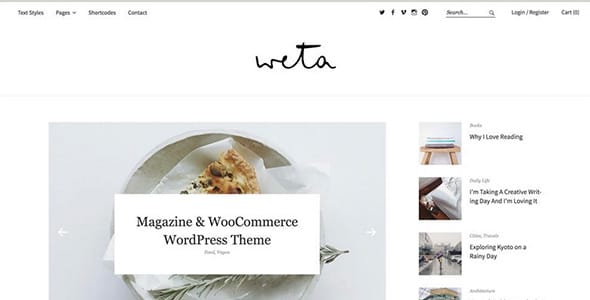 Weta WordPress Theme by Elmastudio