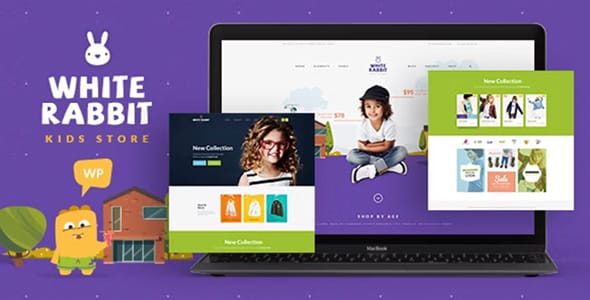 White Rabbit Kids Toys and Children Clothing Store WordPress Theme