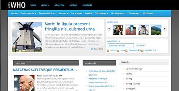 WhosWho WordPress Theme by Elegant Theme