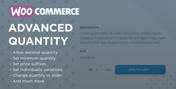 Advanced Quantity for WooCommerce