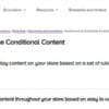 Conditional Content for WooCommerce