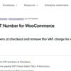 EU VAT Number for WooCommerce