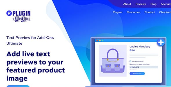Product Add Ons Ultimate Text Preview for WooCommerce