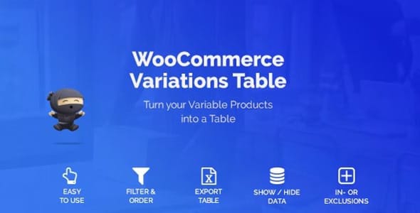 Variations Table Grid for WooCommerce