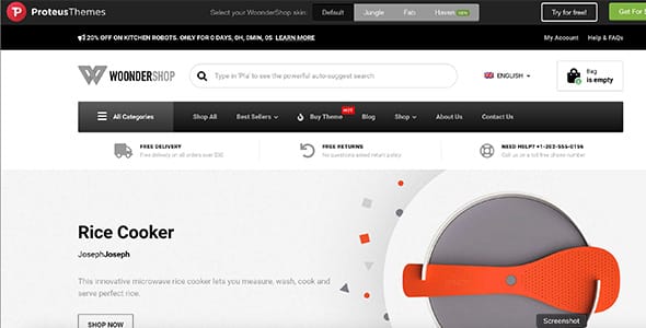 WoonderShop WooCommerce Theme for eCommerce Professionals