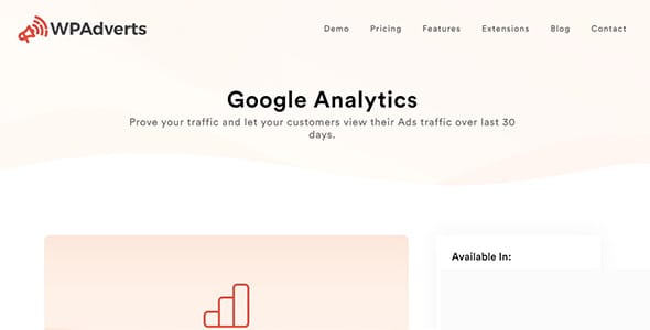 WP Adverts Google Analytics for WordPress