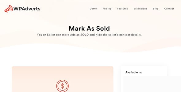 WP Adverts Mark As Sold for WordPress