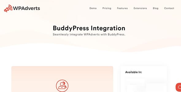 WP Adverts BuddyPress Integration for WordPress