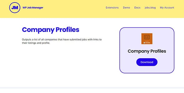 WP Job Manager Company Profiles for WordPress