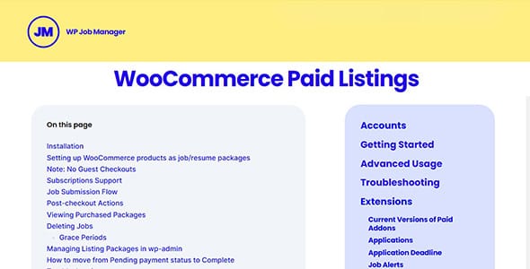 WP Job Manager Paid Listings for WooCommerce