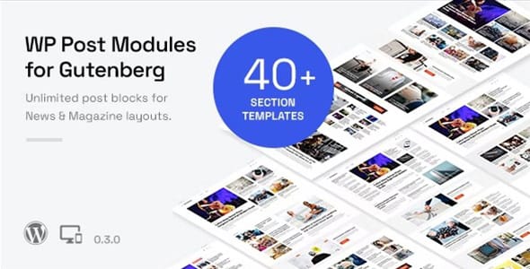 WP Post Modules for Gutenberg WordPress Plugin