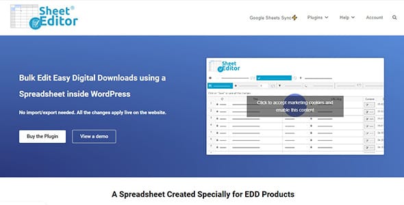 WP Sheet Editor EDD Downloads Pro for WordPress