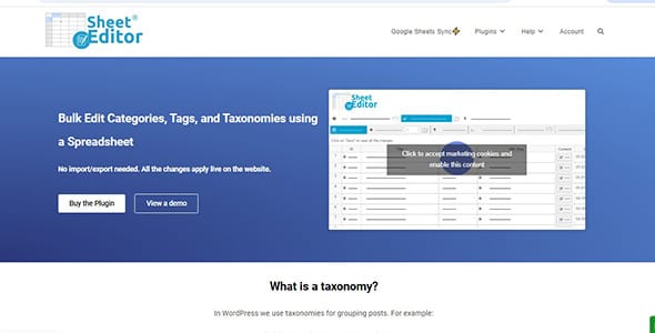 WP Sheet Editor Taxonomy Terms Pro for WordPress