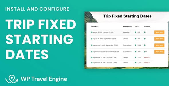 WP Travel Engine Trip Fixed Starting Dates Countdown