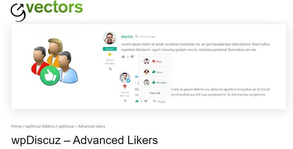 wpDiscuz Advanced Liking for WordPress