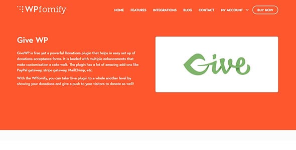 WPfomify Give Addon for WordPress
