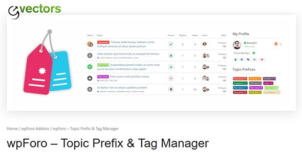 wpForo Topic Prefix and Tag Manager for WordPress