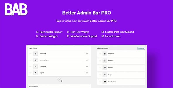 Better Admin Bar PRO for WordPress