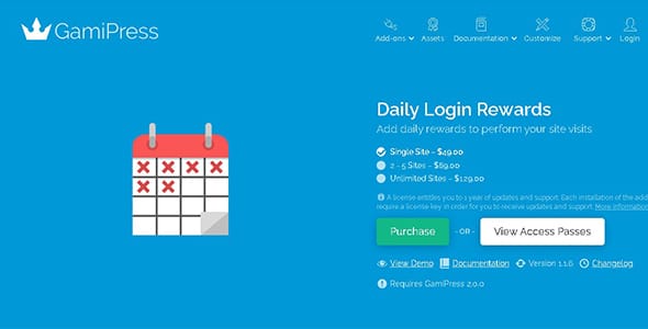 GamiPress Daily Login Rewards for WordPress