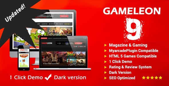 Gameleon Gaming and Magazine WordPress Theme