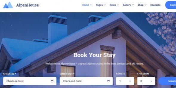 AlpenHouse The Professional Apartment Booking WordPress Theme