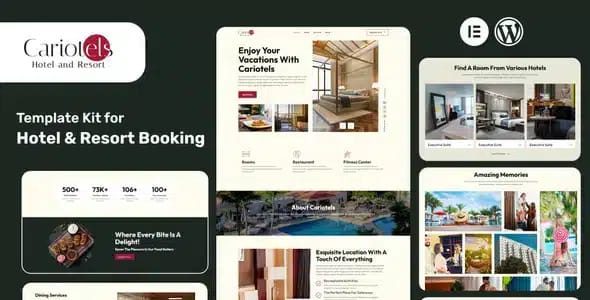 Cariotels Luxury Hotel and Resort Elementor Template Kit