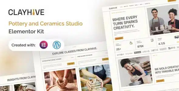 ClayHive Pottery and Ceramics Studio Elementor Kit