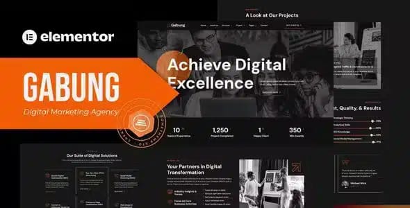 Gabung Digital Marketing Agency Elementor Template Kit