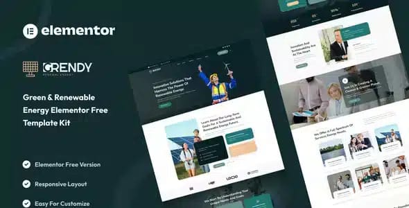 Grendy Green and Renewable Energy Solutions Elementor Template Kit