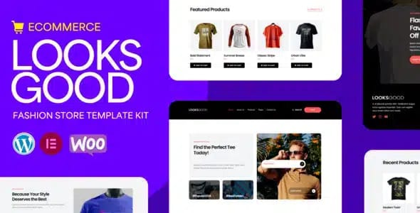 LooksGood T shirt Store Elementor Pro Template Kit