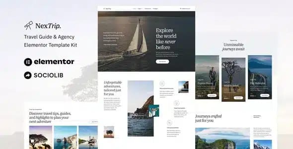 NexTrip Travel Guide and Agency Elementor Template Kit