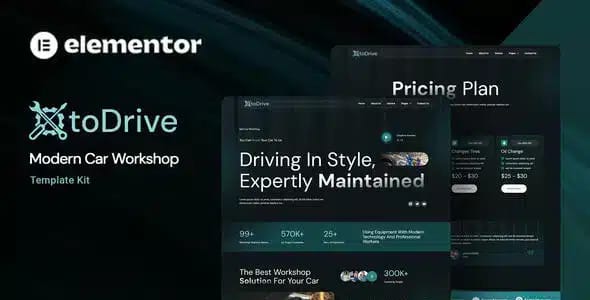 Otodrive Modern Car Workshop Elementor Template Kit