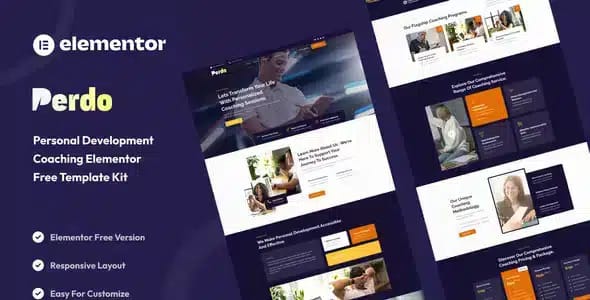 Perdo Personal Development Coaching Elementor Template Kit