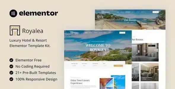 Royalea Luxury Hotel and Resort Elementor Template Kit