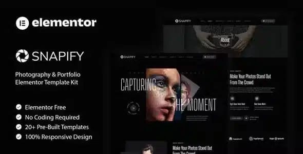 Snapify Photography and Portfolio Elementor Template Kit