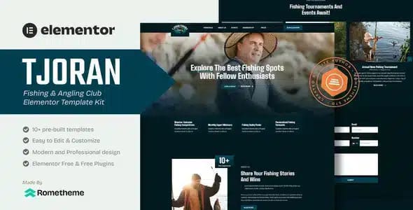 Tjoran Fishing and Angling Club Elementor Template Kit