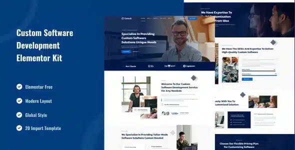 Cetech Custom Software Development Services Elementor Template Kit