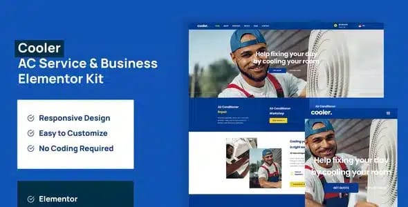 Cooler AC Service Elementor Template Kit