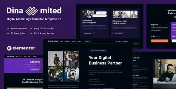 Dinamited Digital Marketing and Business Elementor Template Kit