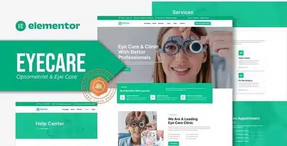 Eyecare Optometrist Elementor Template Kit