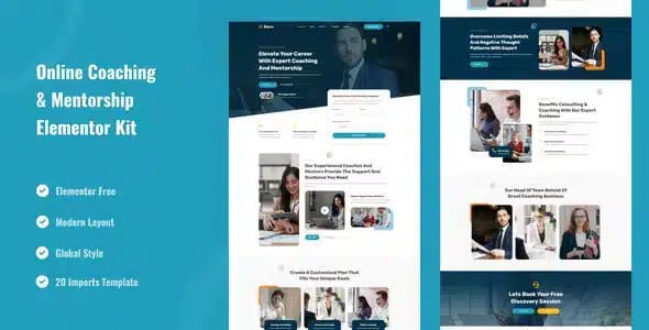Goro Online Coaching and Mentorship Elementor Template Kit