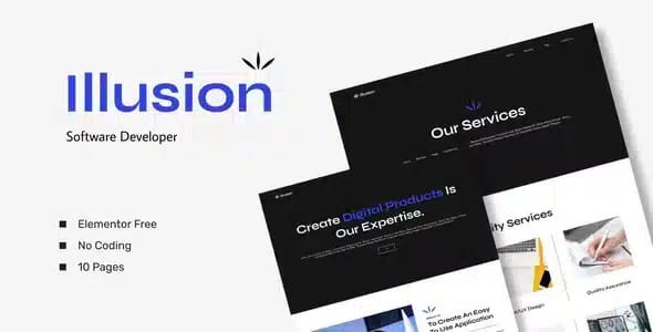 Illusion Software Developer Elementor Template Kits