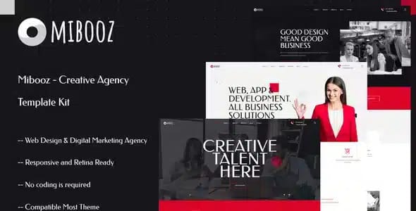 Mibooz Creative Agency Elementor Template Kit